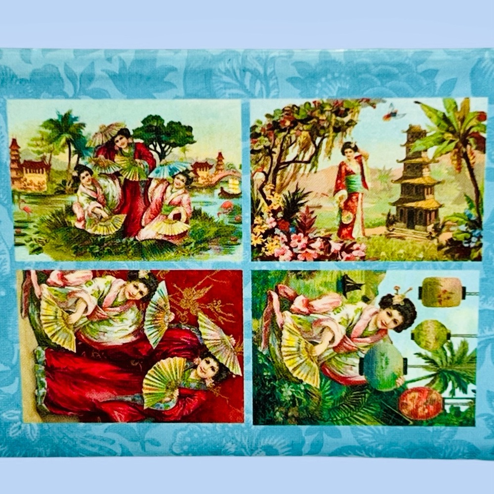 Punch Studio Stationery Set 16 Blank Cards & Envelopes Keepsake Box Sealed Asian - Picture 10 of 14